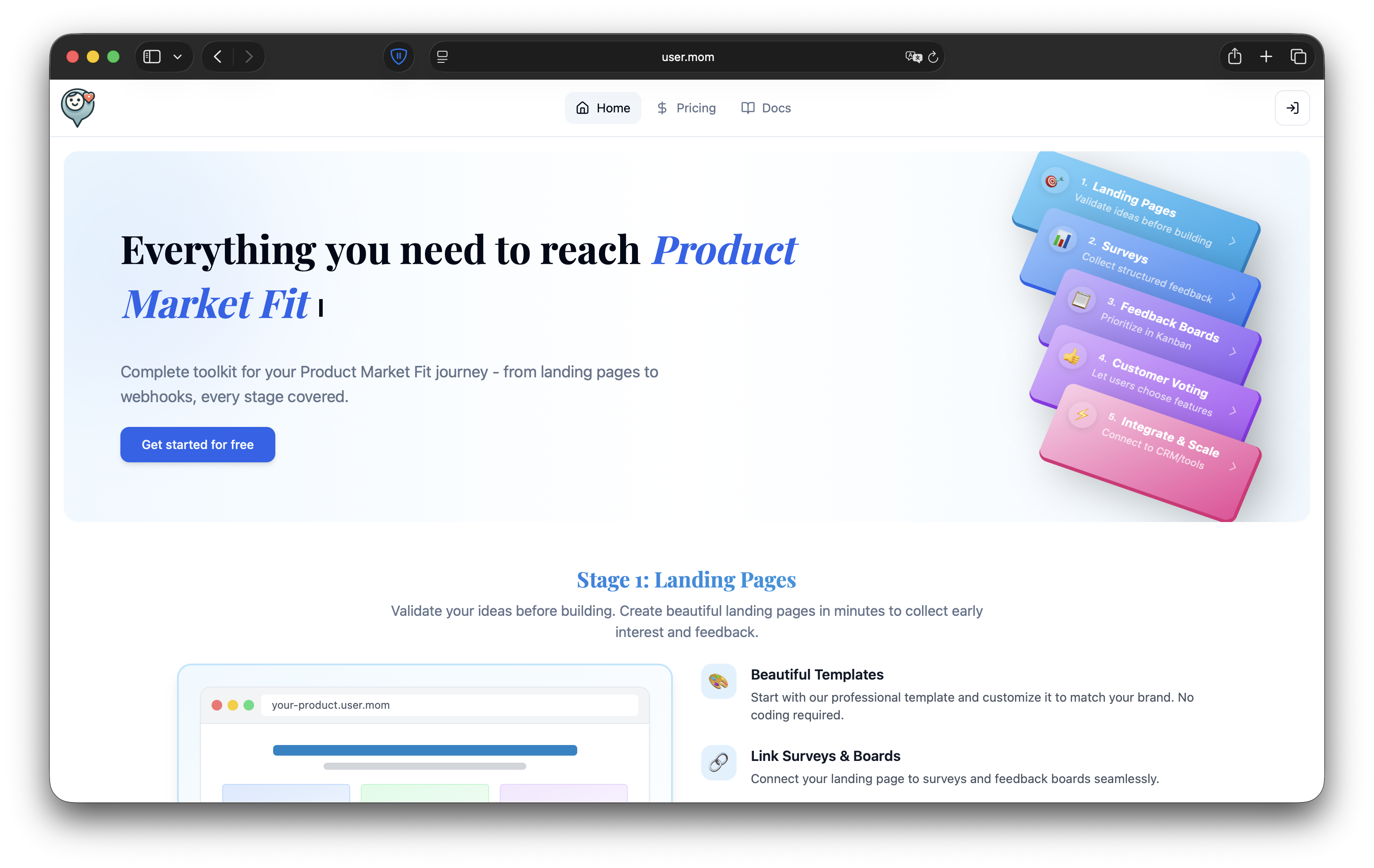 user.mom: Surveys, Landing-Pages, Boards gallery image