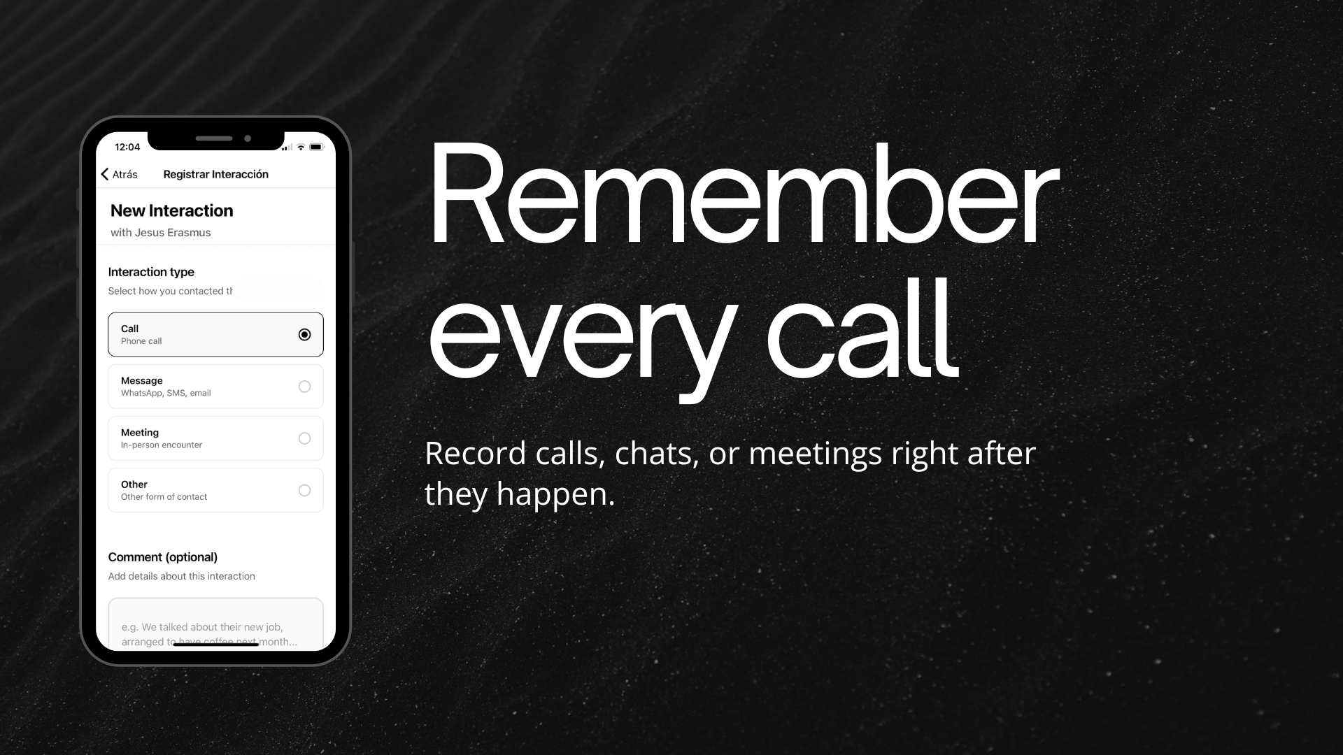 Hilo Personal CRM screenshot 4