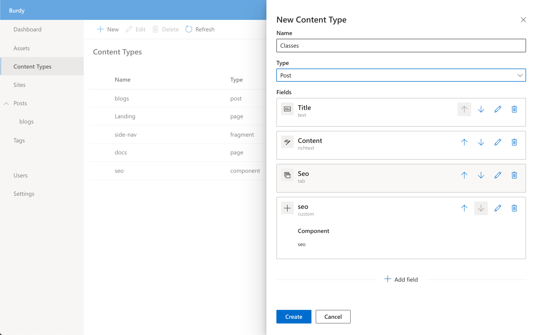 Burdy - Headless CMS gallery image
