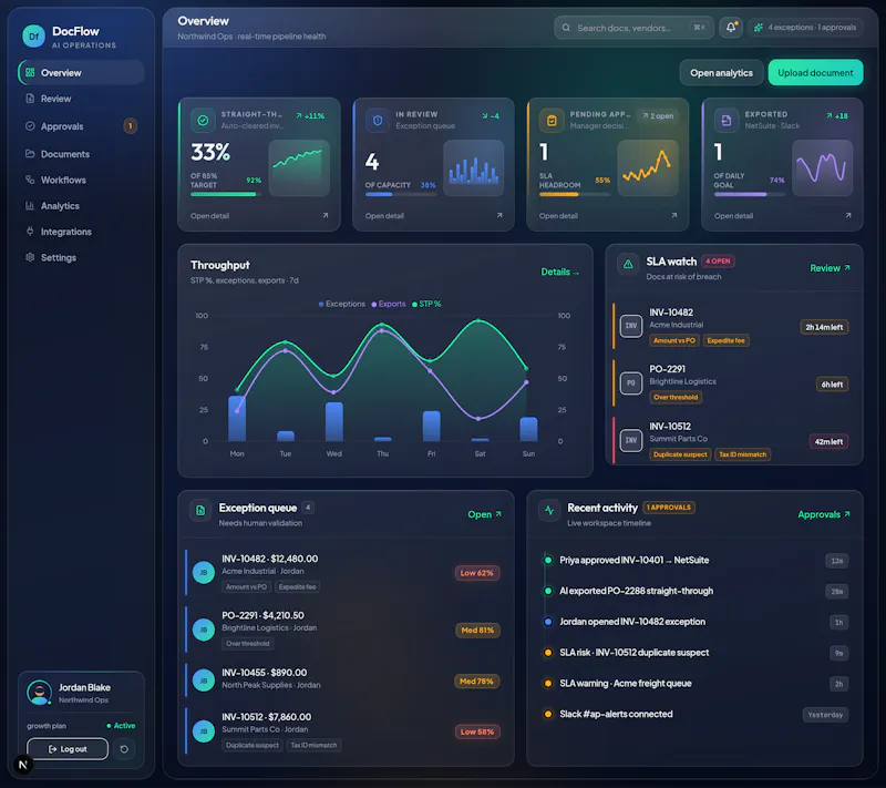 DocFlow — AI AP Console screenshot 3