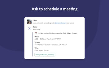 Slack Scheduling App by kono.ai gallery image