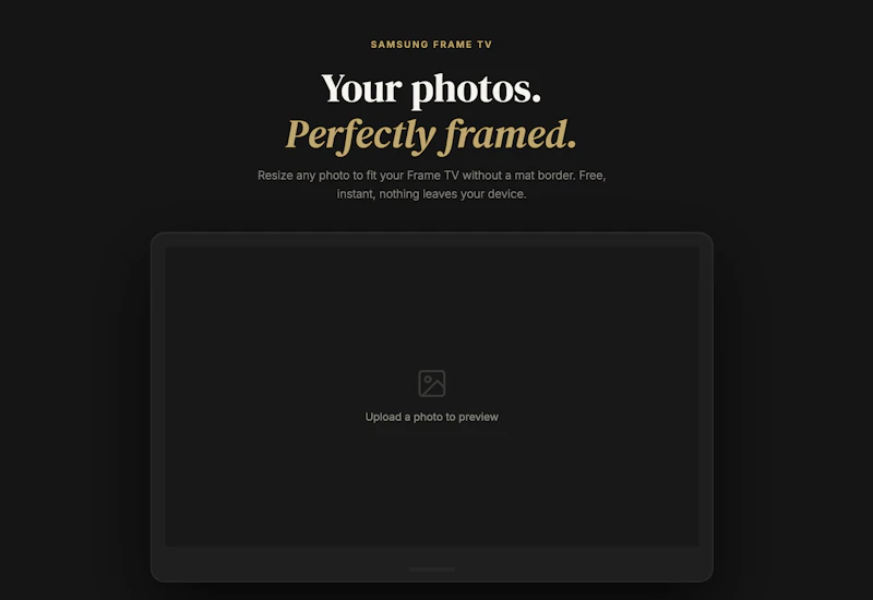 Frame TV Photo Resizer screenshot 1
