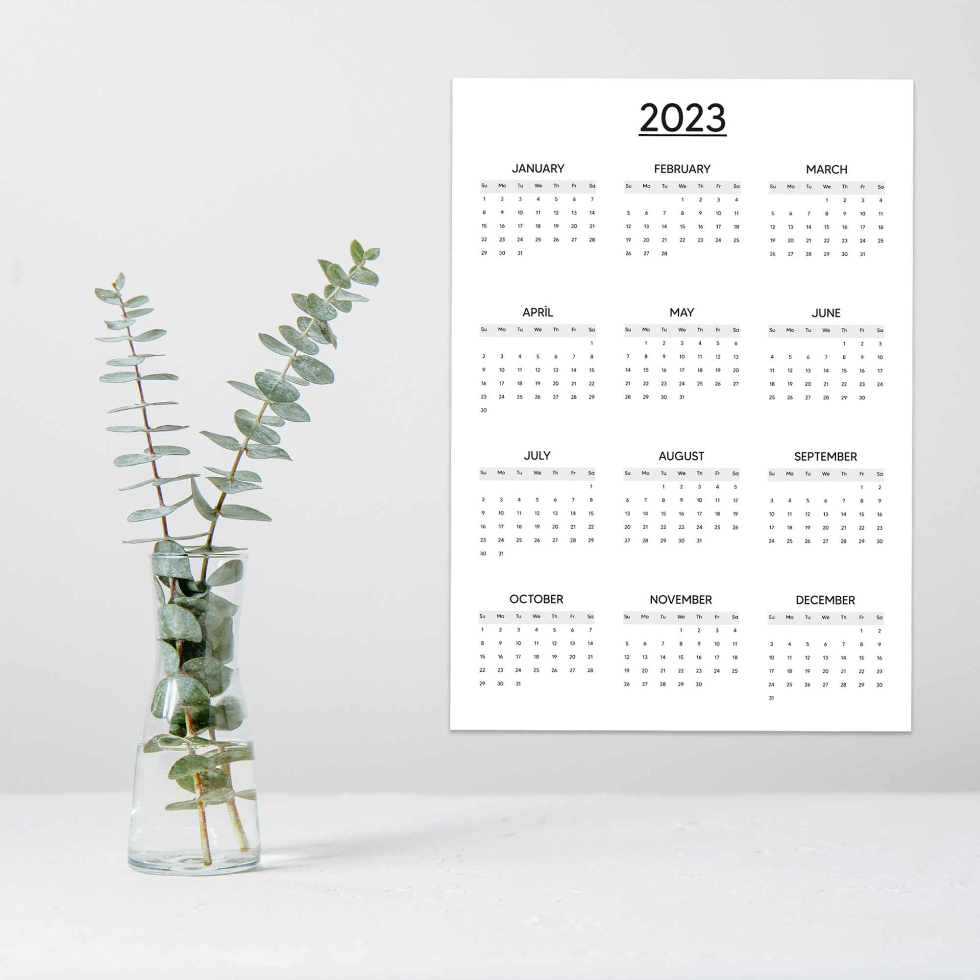 2023 Drukbare jaarlijkse kalender - 2023 Drukbare jaarlijkse kalender media 8