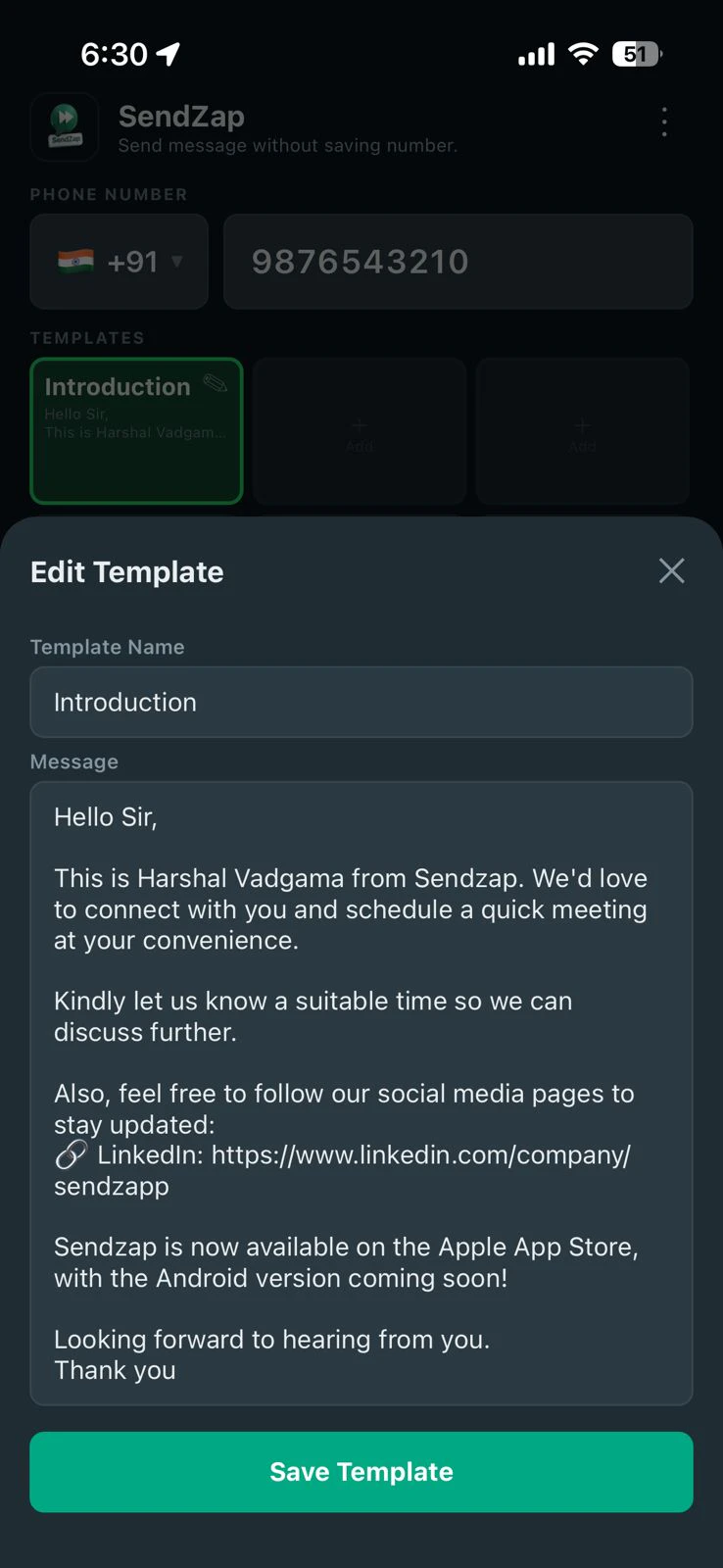 Sendzap screenshot 2