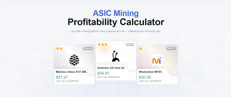 ASIC Mining Profitability Calculator screenshot 1