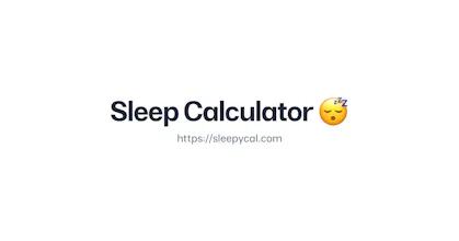 Sleep Calculator: sleepycal.com gallery image
