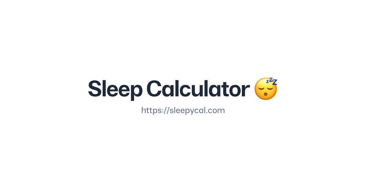 Schlafrechner: Sleepycal.com Medien 1