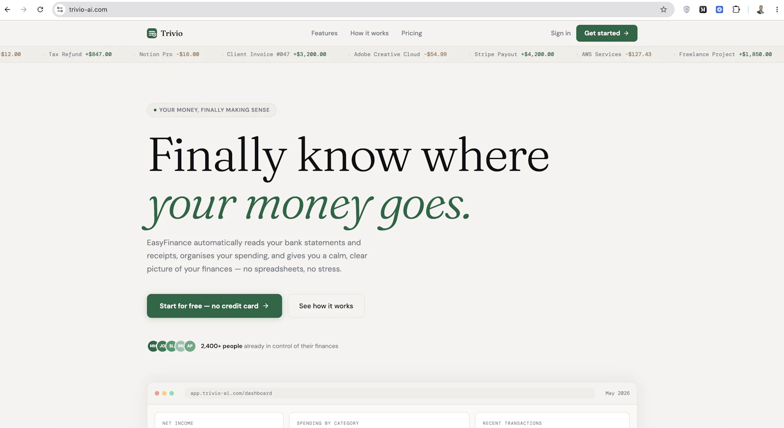 EasyFinance screenshot 2