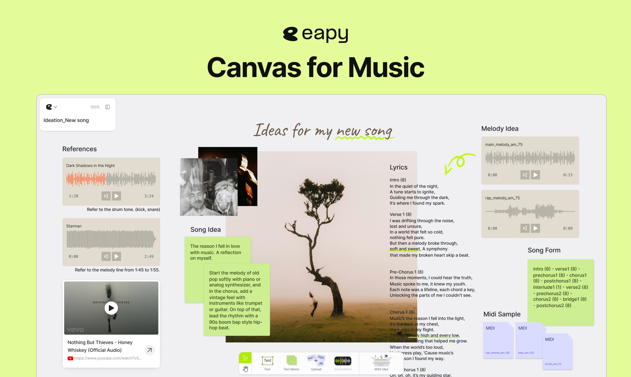 startuptile Eapy Beta-Organize share and co-create music