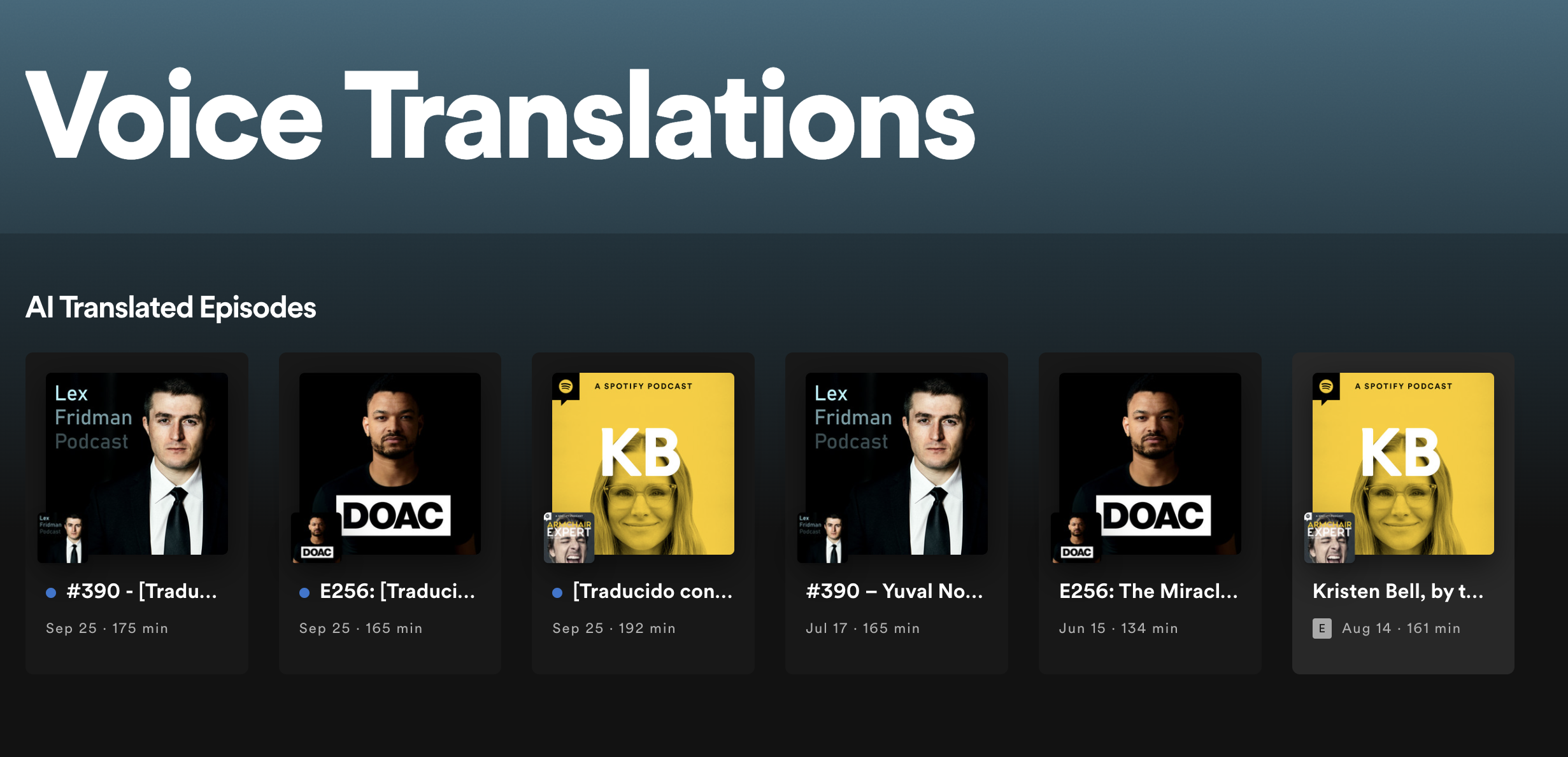 Pilote de traduction vocale de Spotify de Spotify media 3