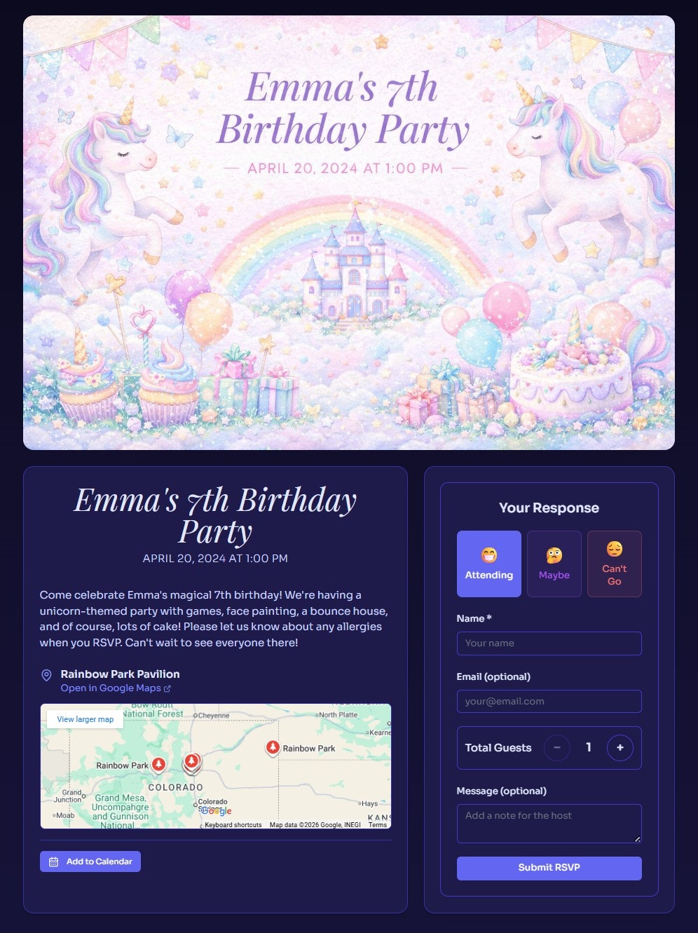 RSVPlinks - Main product screenshot demonstrating key features and user interface
