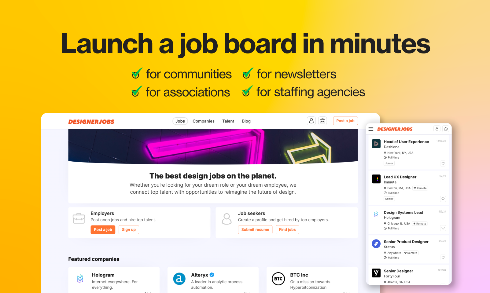 startuptile Niceboard-Launch a beautiful job board in minutes