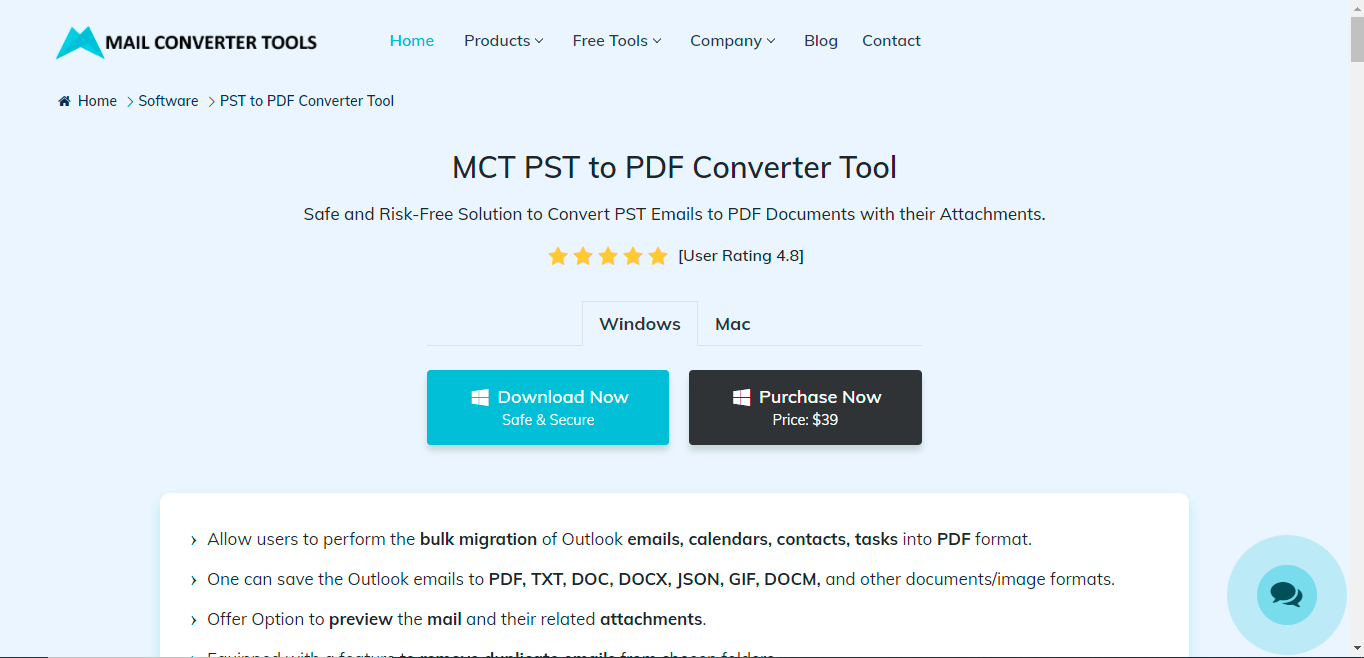 MCT PST to PDF Converter Tool