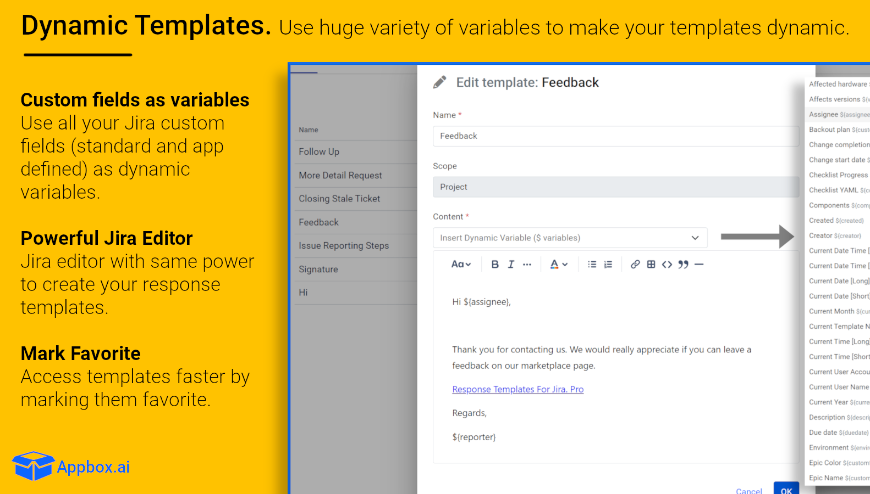 Response Template for Jira gallery image