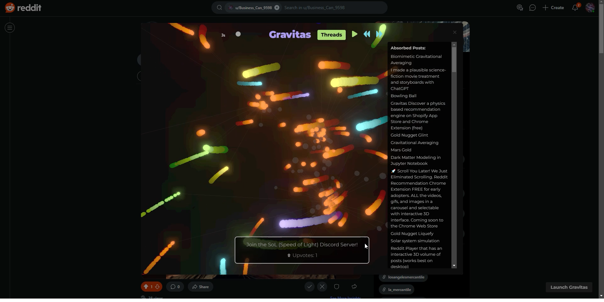 Gravitas Threads: Reddit Channel Player media 3