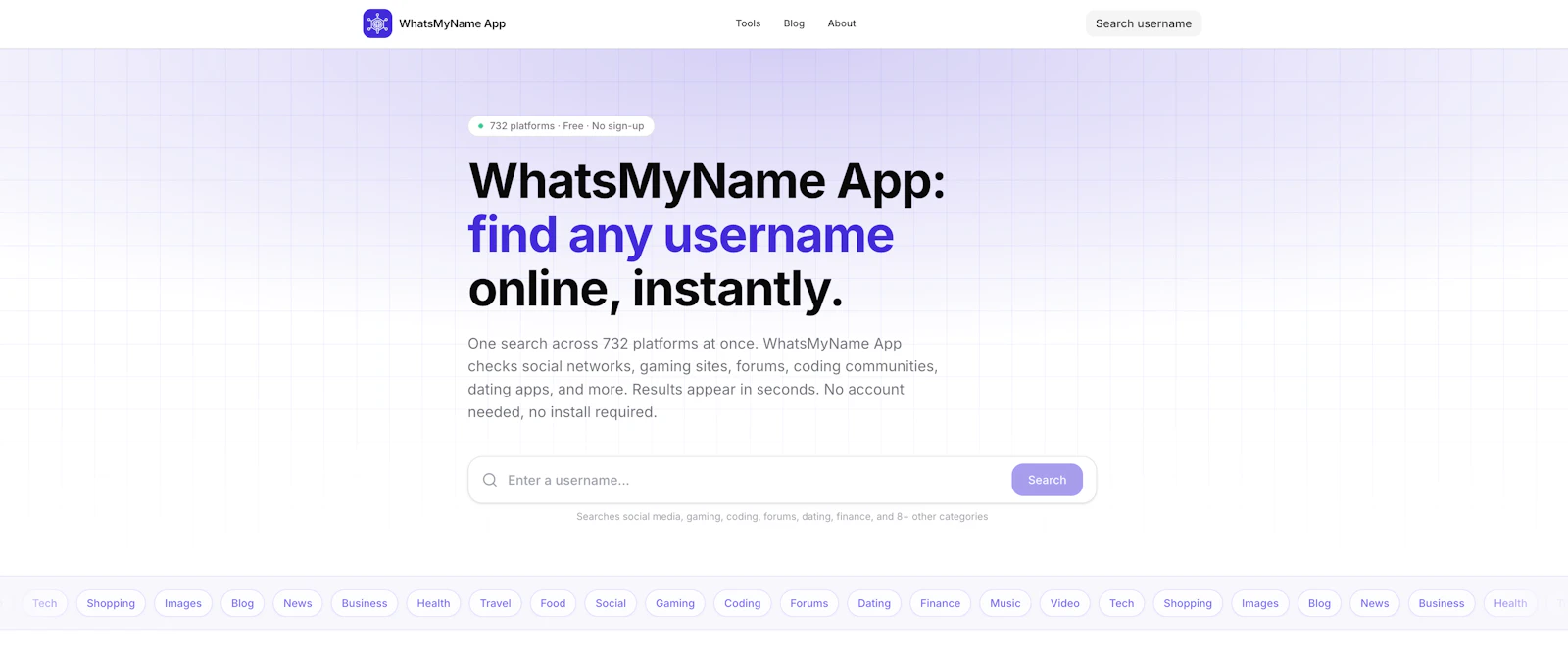 WhatsMyName App screenshot 1