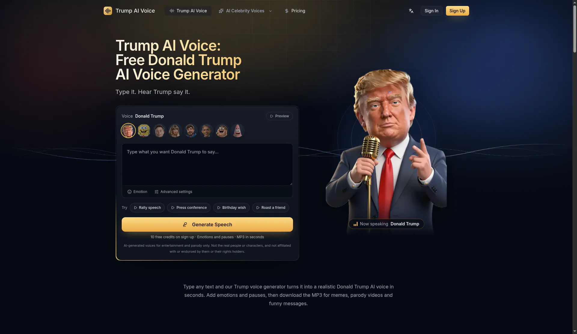 Trump AI Voice gallery image