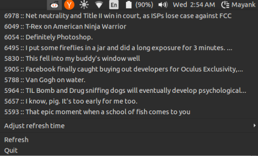 Reddit and HackerNews Panel Indicators gallery image