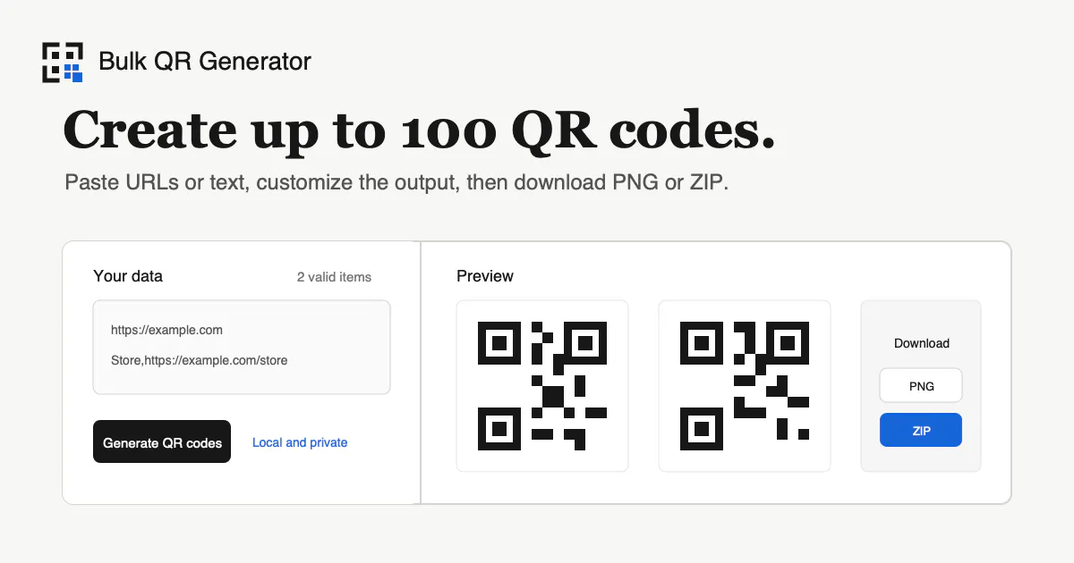Bulk QR Generator gallery image