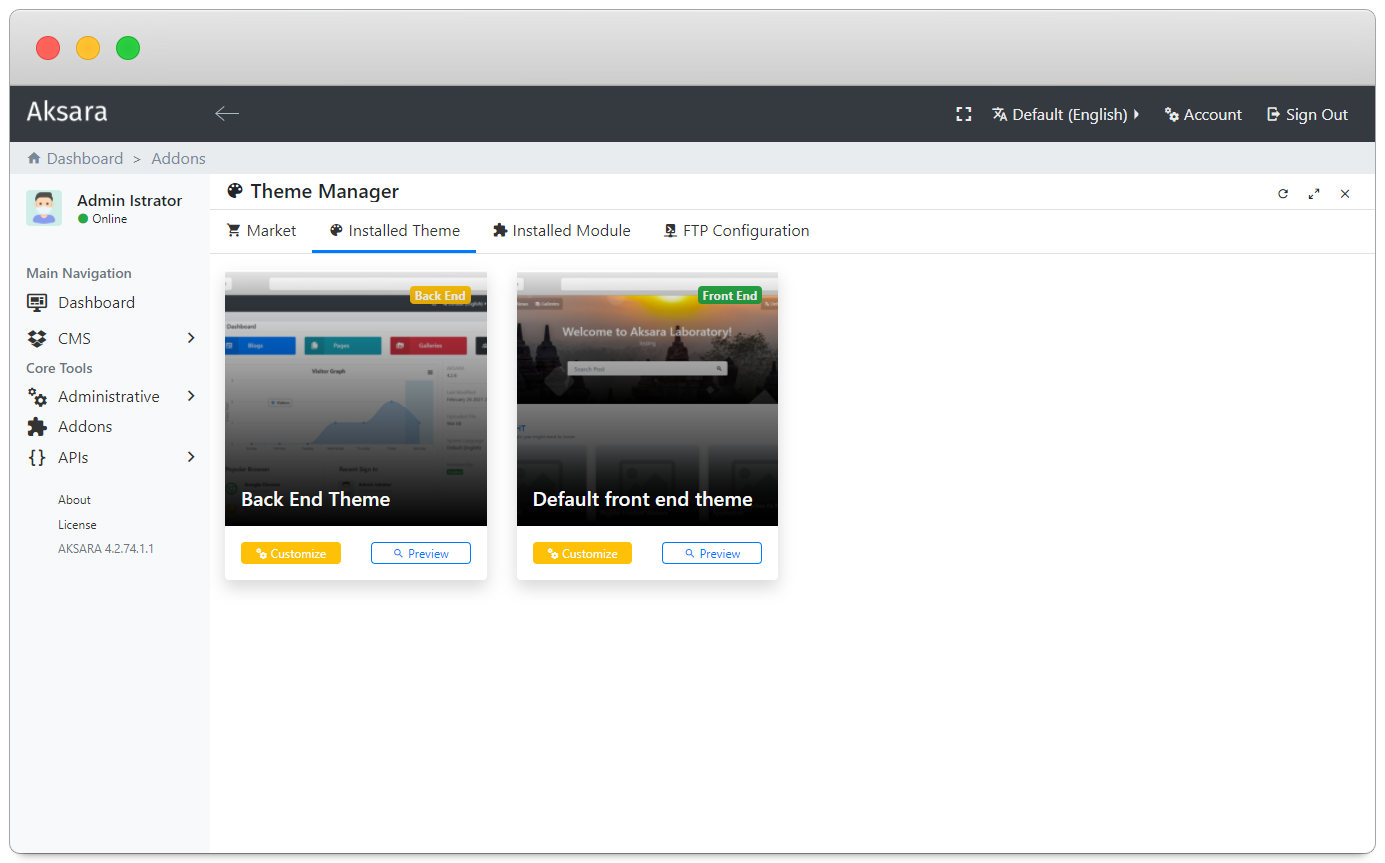 وسائط CMS Aksara 13