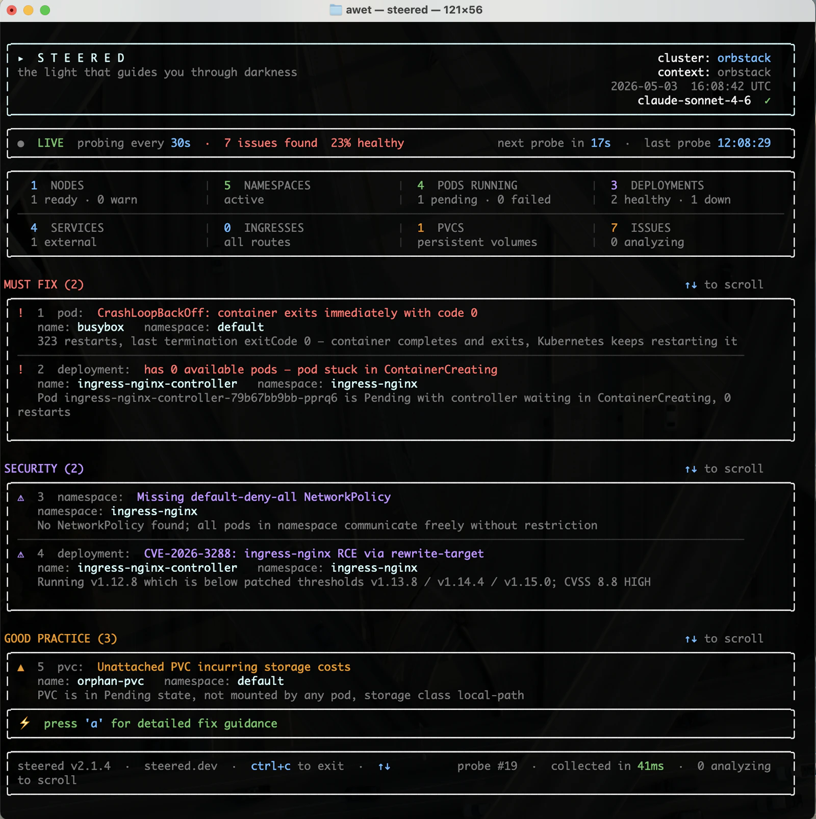 steered screenshot 1
