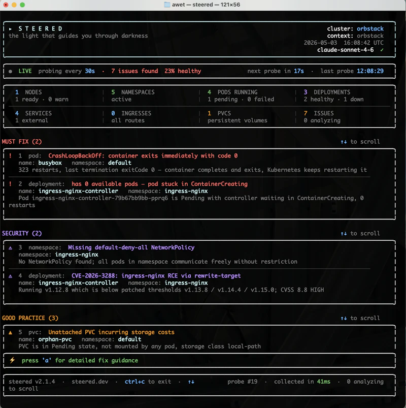steered screenshot 1