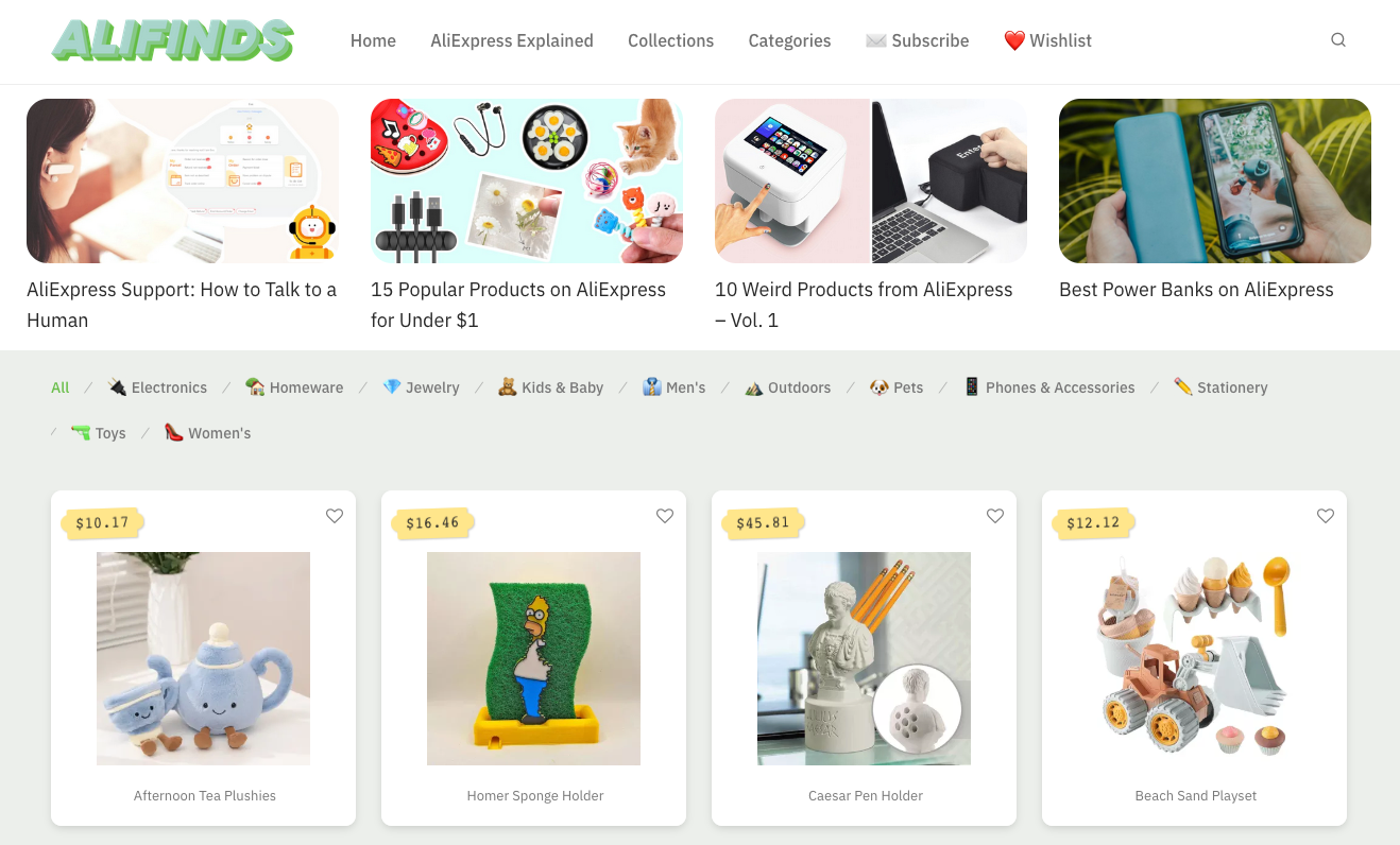 Média Alifinds.com - Les meilleures découvertes d'AliExpress, organisées. 1