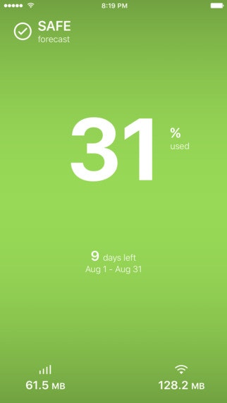 DataMan Pro tracks the apps that are running on your iPhone, so you can see how they affect your data usage. gallery image