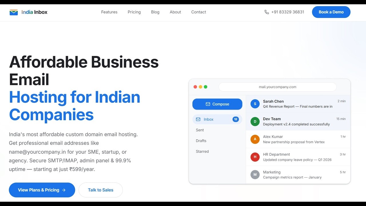 India Inbox Business Email Hosting India gallery image