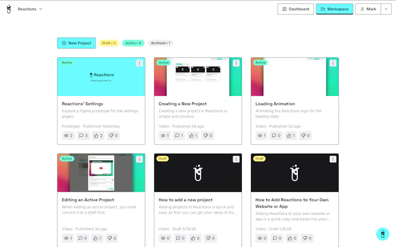 Reactions screenshot 3