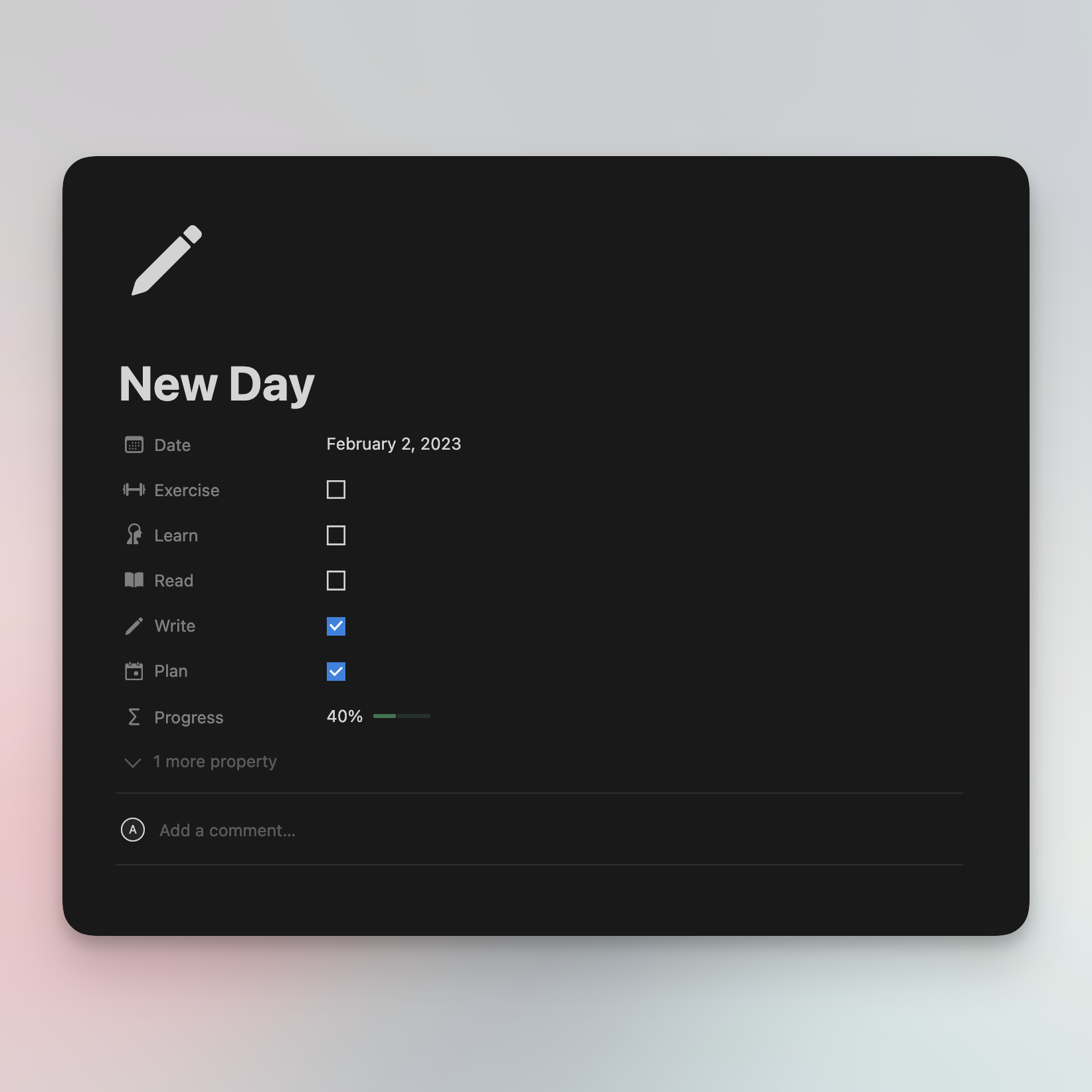 Notion Habit Tracker