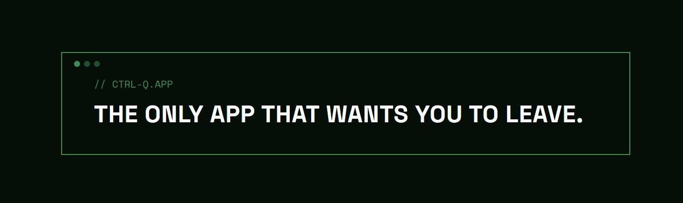 ⌘Q: Quit to be happy.  gallery image