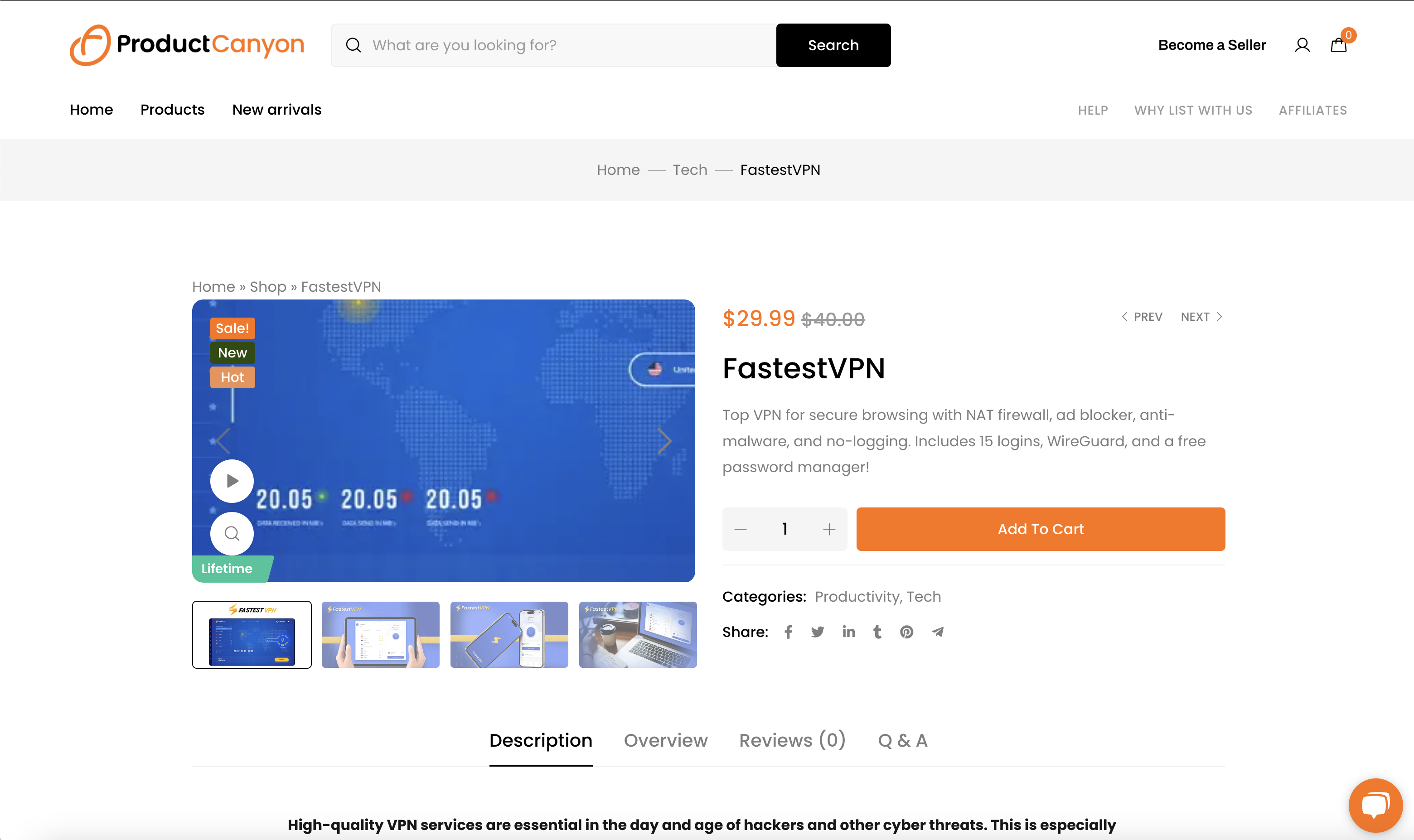 Produkt Canyon - Lifetime Software Deals Marketplace für Unternehmer Medien 5