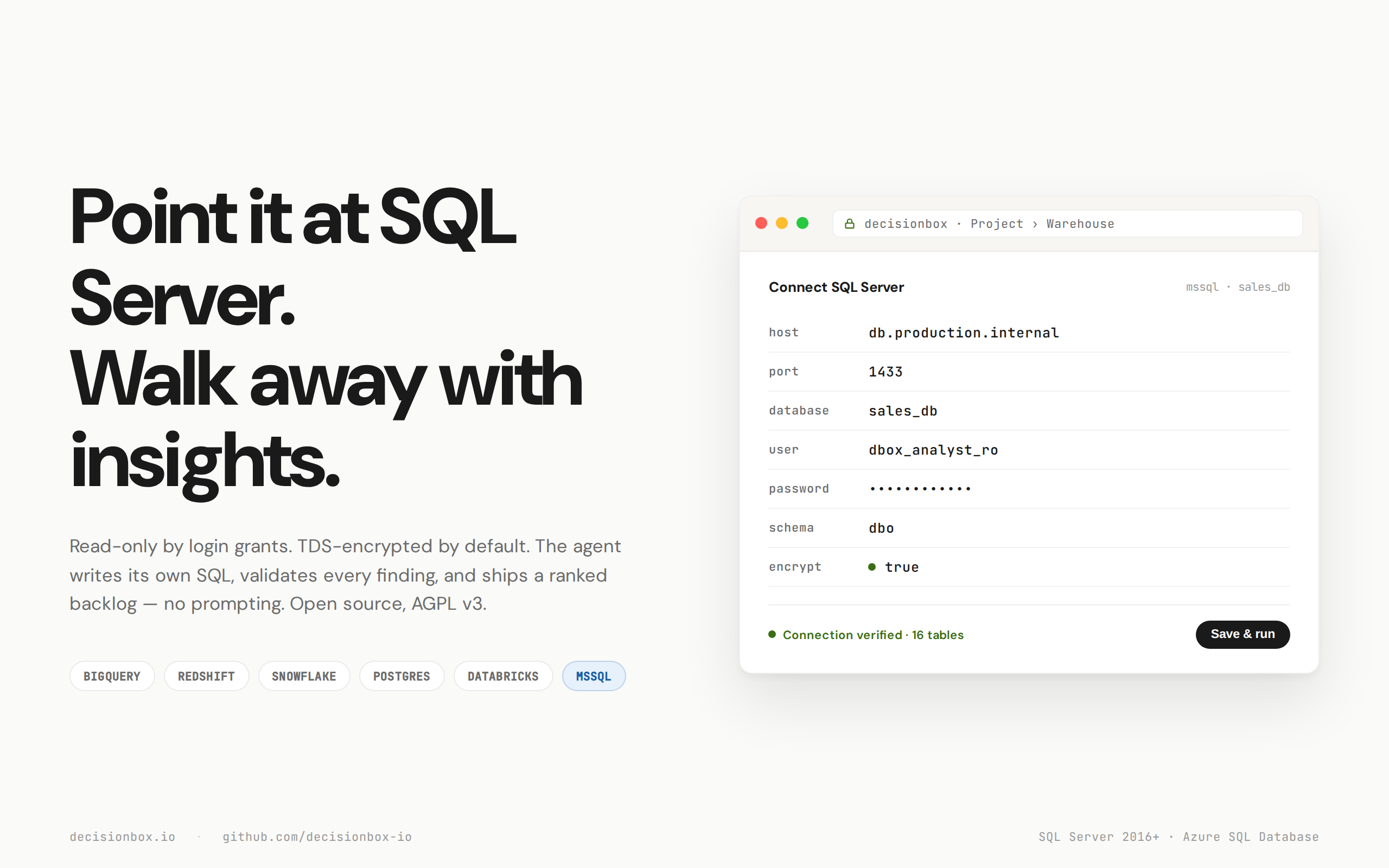 DecisionBox for Microsoft SQL Server gallery image