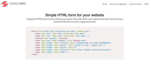 Static Forms gallery image