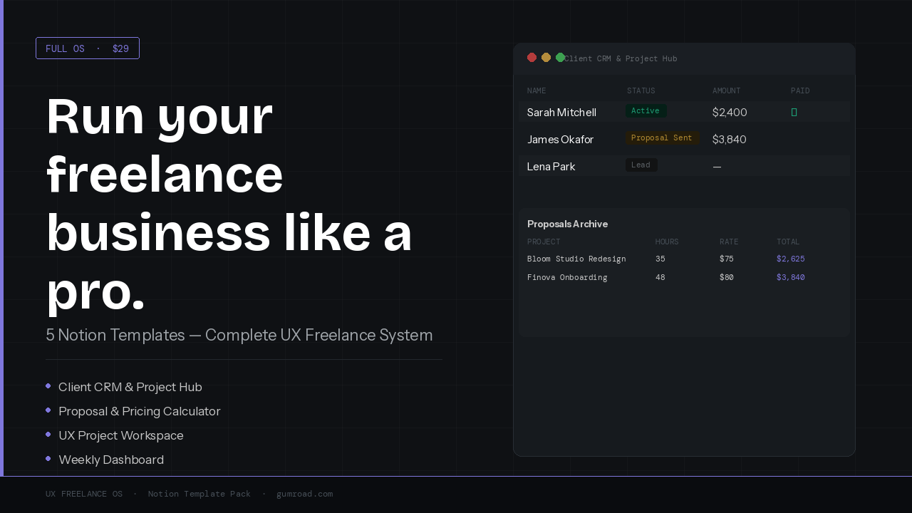 UX Freelance OS