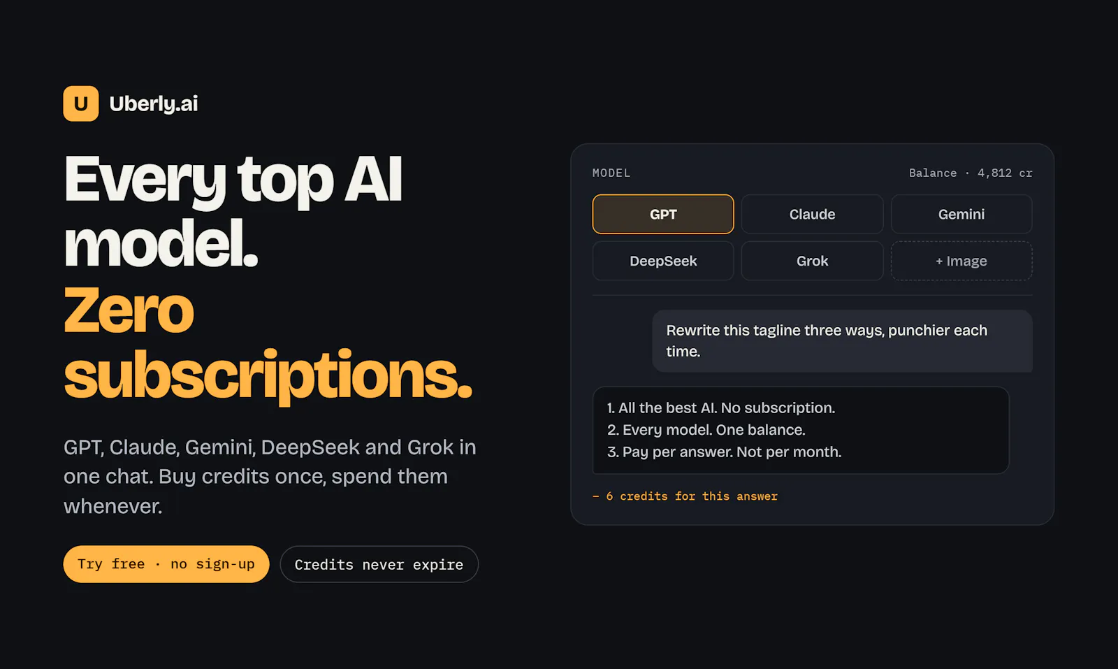 Uberly.ai screenshot 1