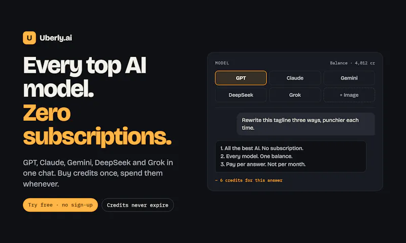 Uberly.ai screenshot 1