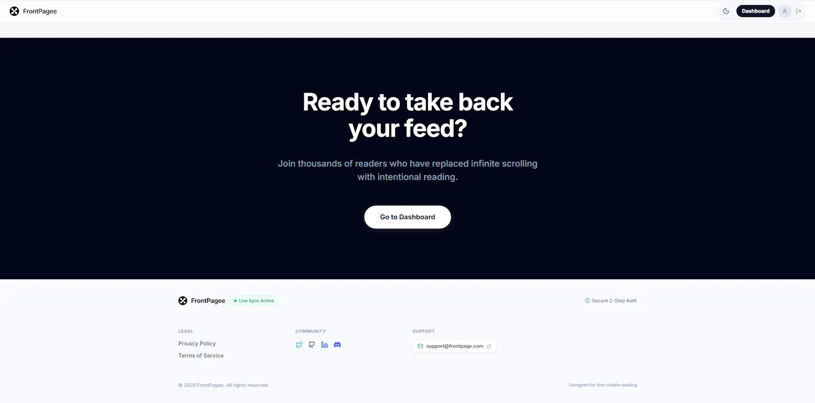 Frontpage screenshot 13