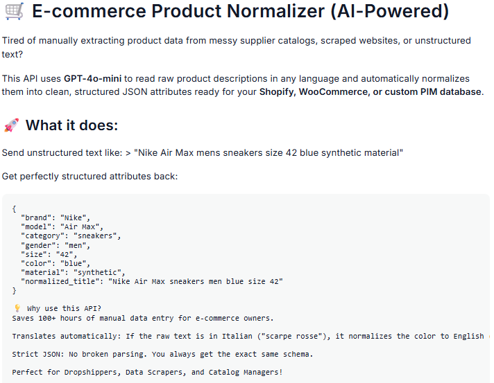 E-commerce Product Normalizer API gallery image