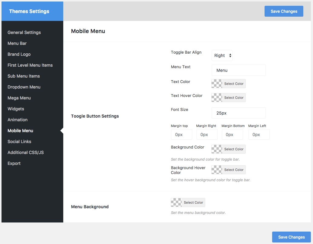 WP Mega Menu gallery image