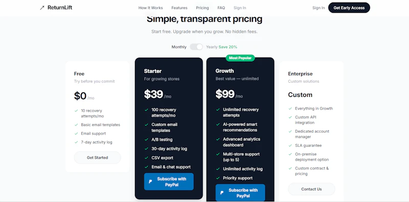 ReturnLift screenshot 2