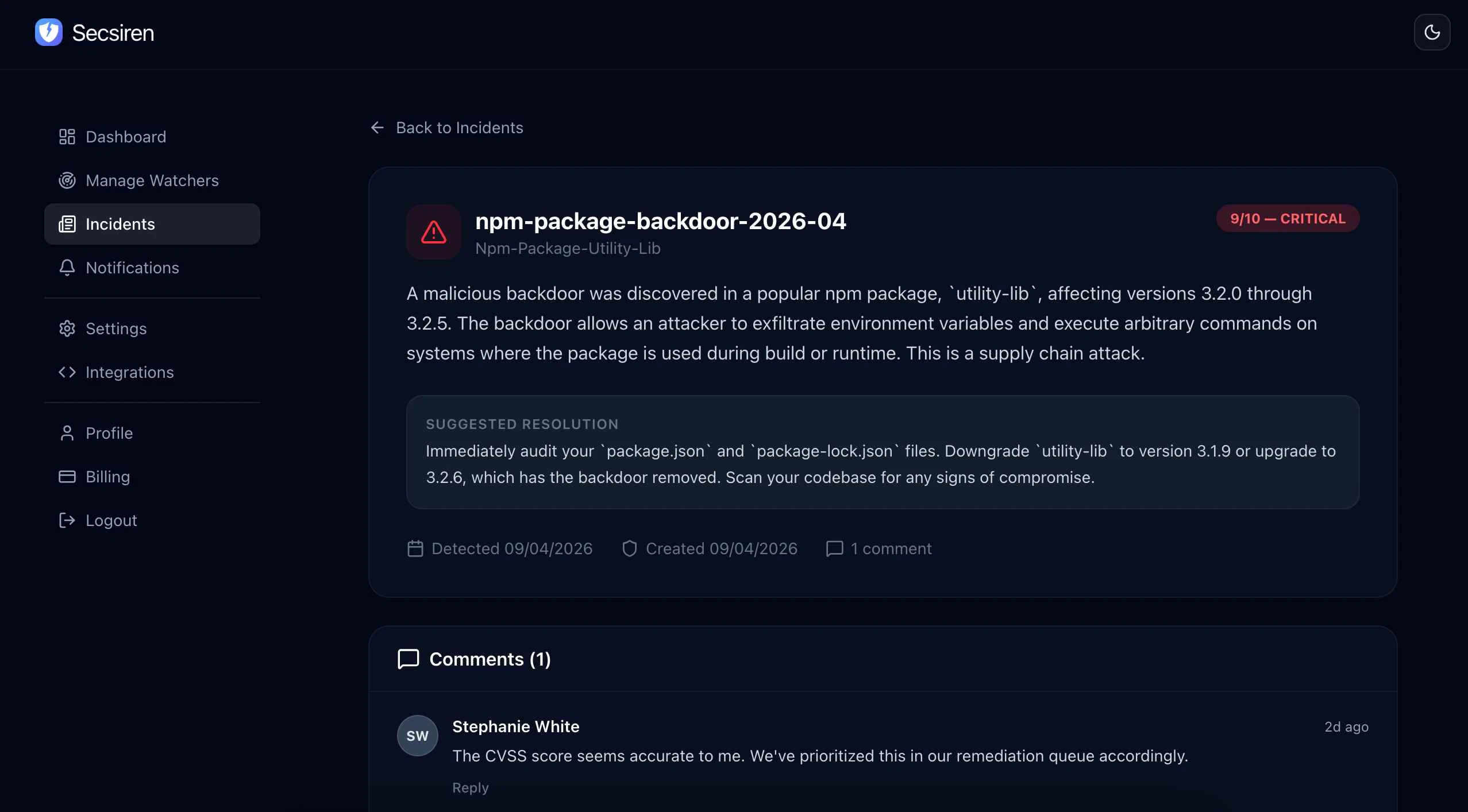 SecSiren screenshot 1
