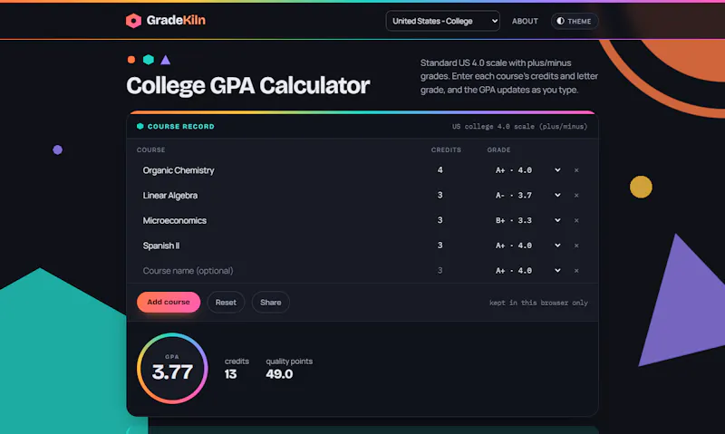 GradeKiln screenshot 2