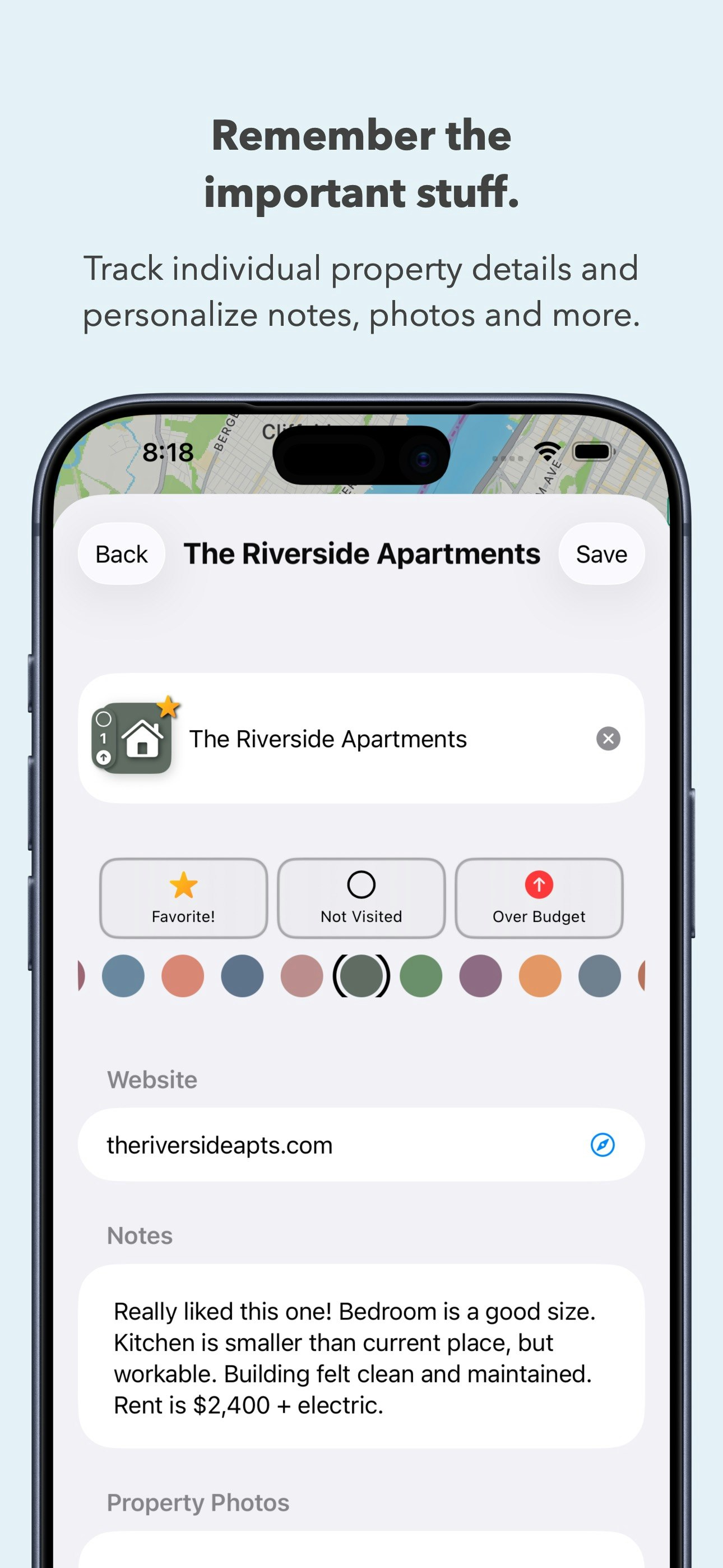 Our Next Home - Screenshot 2 showing product features and functionality