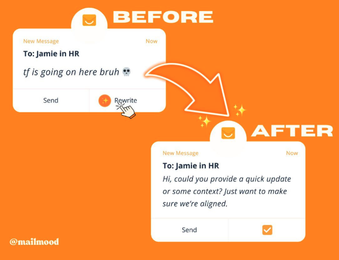 وسائط mailmood - من البريد الإلكتروني غير الرسمي إلى Corporate Speak - بنقرة واحدة 2