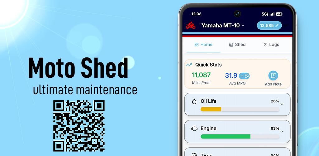 Moto Shed - bike maintenance tracker