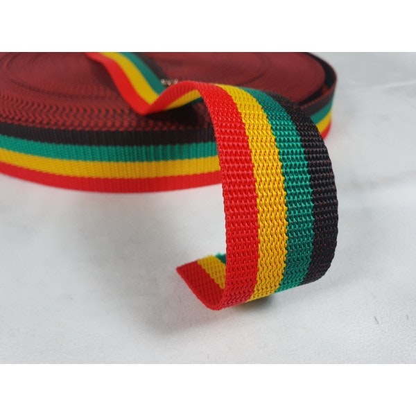 38mm 너비의 Rastafarian 웨빙