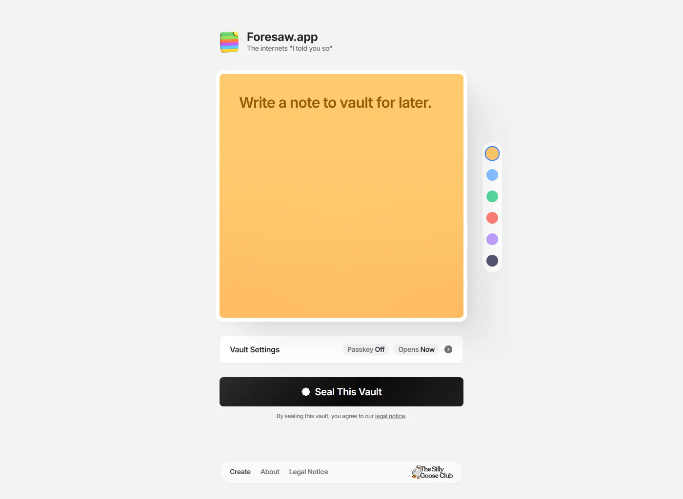 Foresaw.app screenshot