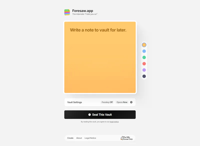 Foresaw.app screenshot 2